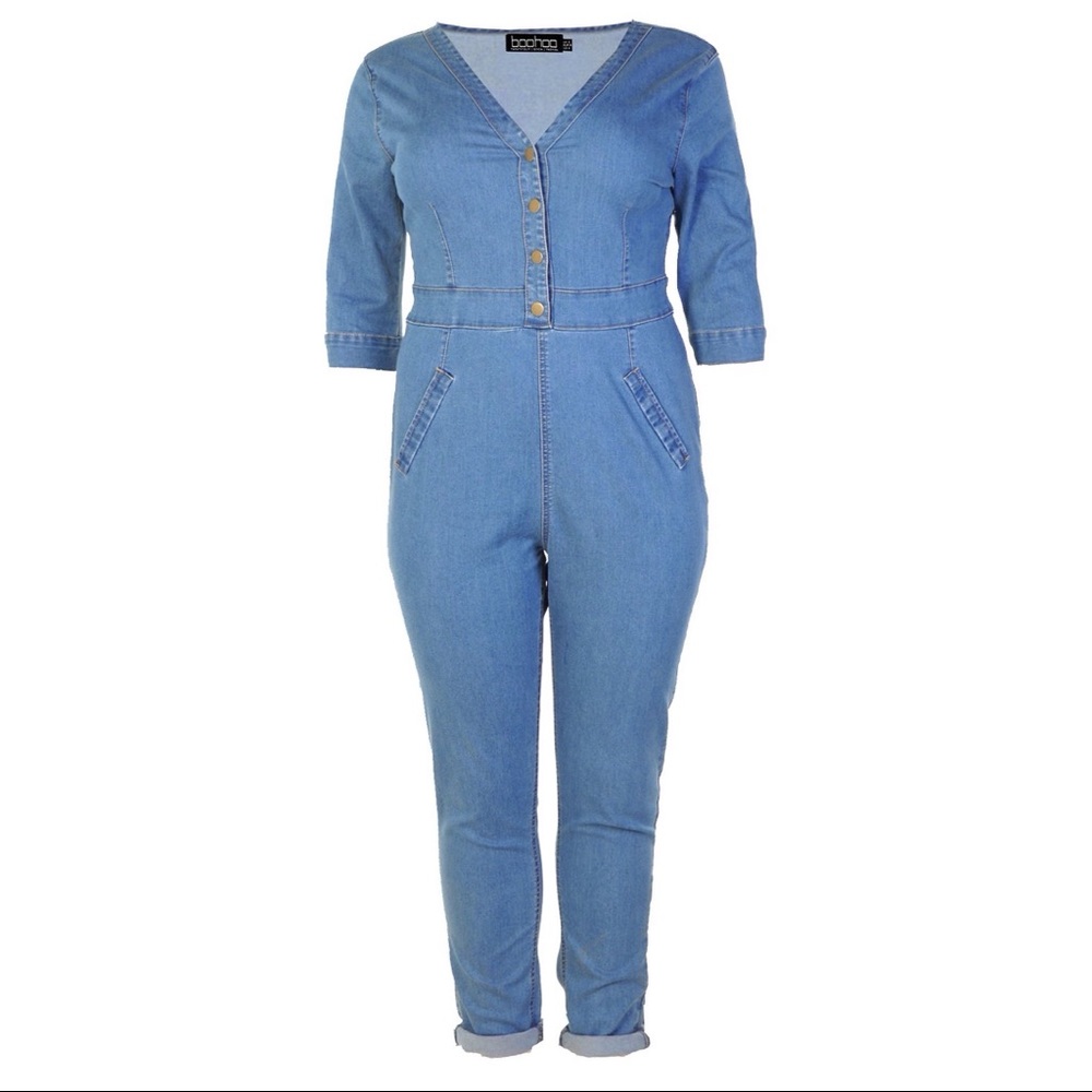 BooHoo Denim Jumpsuit